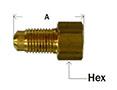 Male Flare x Female Inverteed Dual Master Cylinder Adapter Inverted Flare Diagram